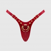 Красный пояс для фиксации насадок Strap-On-Me Leatherette Harness Fabulous - Strap-on-me - купить с доставкой в Реутове