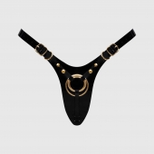 Черный пояс для фиксации насадок Strap-On-Me Leatherette Harness Fabulous - Strap-on-me - купить с доставкой в Реутове