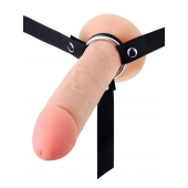 Мужской полый страпон на регулируемых ремешках - 22 см. - Sex Expert - купить с доставкой в Реутове