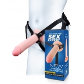 Мужской полый страпон на регулируемых ремешках - 22 см. - Sex Expert - купить с доставкой в Реутове