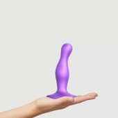 Фиолетовая насадка Strap-On-Me Dildo Plug Curvy size S - Strap-on-me - купить с доставкой в Реутове
