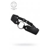 Черный кожаный чокер-ошейник со скруглёнными углами - Pecado - купить с доставкой в Реутове