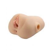 Телесный мастурбатор с вибрацией Double Pounder Vibrating Squeeze Stroker - Pipedream - в Реутове купить с доставкой