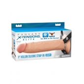 Телесный пустотелый фаллопротез 9’’ Hollow Silicone Strap-On - 24,1 см. - Pipedream - купить с доставкой в Реутове