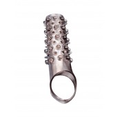 Дымчатая насадка на пенис с шипами и выпуклостями - 12 см. - Sex Expert - в Реутове купить с доставкой