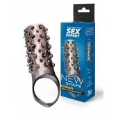 Дымчатая насадка на пенис с шипами и выпуклостями - 12,5 см. - Sex Expert - в Реутове купить с доставкой