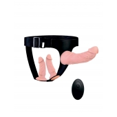 Женский страпон с 3 насадками и вибрацией - Erowoman-Eroman - купить с доставкой в Реутове