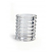 Прозрачная сквозная насадка на пенис с ребрышками - Sex Expert - в Реутове купить с доставкой