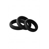 Набор из 3 черных эрекционных колец Smooth Silicone Cockring Pack - Dream Toys - в Реутове купить с доставкой