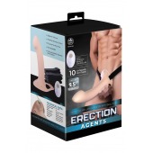 Телесный полый страпон с вибрацией Erection Agents - 24,1 см. - NMC - купить с доставкой в Реутове