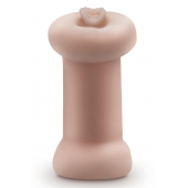 Телесный люминесцентный двусторонний мастурбатор Tasha - Blush Novelties - в Реутове купить с доставкой