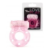 Розовое эрекционное виброкольцо с бабочкой - 1137 - в Реутове купить с доставкой