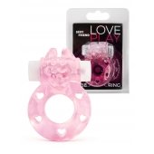 Розовое эрекционное виброкольцо в форме зайчика - 1137 - в Реутове купить с доставкой