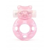Розовое эрекционное виброкольцо в форме мишки - 1137 - в Реутове купить с доставкой
