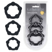 Набор из 3 эрекционных колец Beaded Silicone Cockring Set - Shots Media BV - в Реутове купить с доставкой