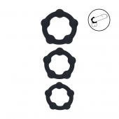 Набор из 3 эрекционных колец Beaded Silicone Cockring Set - Shots Media BV - в Реутове купить с доставкой