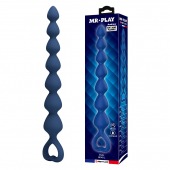 Синяя анальная цепочка - 26,7 см. - Baile