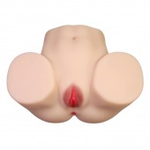 Телесный мастурбатор с 2 любовными отверстиями Olivia - Baile - в Реутове купить с доставкой