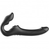 Черный безремневой страпон с 3 моторами - Ibiza - купить с доставкой в Реутове