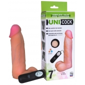 Фаллическая насадка Харнесс UNICOCK 7  с вибрацией - 19 см. - LOVETOY (А-Полимер) - купить с доставкой в Реутове