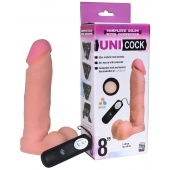 Фаллическая насадка Харнесс UNICOCK 8  с вибрацией - 20 см. - LOVETOY (А-Полимер) - купить с доставкой в Реутове