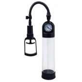 Чёрная вакуумная помпа A-toys с манометром и прозрачной колбой - A-toys - в Реутове купить с доставкой