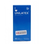 Классические презервативы Unilatex Natural Plain - 12 шт. + 3 шт. в подарок - Unilatex - купить с доставкой в Реутове