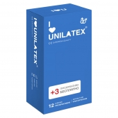 Классические презервативы Unilatex Natural Plain - 12 шт. + 3 шт. в подарок - Unilatex - купить с доставкой в Реутове