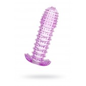 Гелевая фиолетовая насадка с шипами - 12 см. - Toyfa Basic - в Реутове купить с доставкой