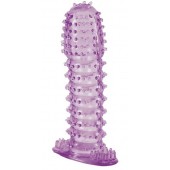Гелевая фиолетовая насадка с шипами - 12 см. - Toyfa Basic - в Реутове купить с доставкой