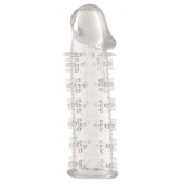 Гелевая прозрачная насадка с шипами - 12 см. - Toyfa Basic - в Реутове купить с доставкой