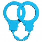 Голубые силиконовые наручники Stretchy Cuffs Turquoise - Lola Games - купить с доставкой в Реутове