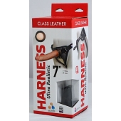 Насадка-фаллоимитатор на кожаных трусиках Harness Ultra Realistic 7  - 18 см. - LOVETOY (А-Полимер) - купить с доставкой в Реутове