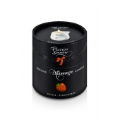 Массажная свеча с ароматом клубники Bougie de Massage Gourmande Fraise - 80 мл. - Plaisir Secret - купить с доставкой в Реутове