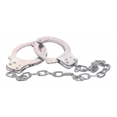 Наручники из металла с длинной цепочкой CHROME HANDCUFFS METAL HANDCUFFS W. KEY - NMC - купить с доставкой в Реутове