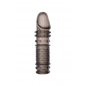 Дымчатая закрытая насадка ToyFa XLover с чешуйками и пупырышками - 13,5 см. - ToyFa - в Реутове купить с доставкой