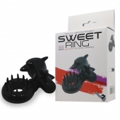 Чёрное эрекционное виброкольцо Sweet Ring с дельфинчиком - Baile - в Реутове купить с доставкой