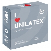 Презервативы с рёбрами Unilatex Ribbed - 3 шт. - Unilatex - купить с доставкой в Реутове