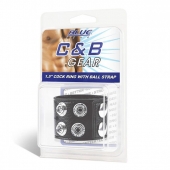 Ремень на член и мошонку 1.5  Cock Ring With Ball Strap - BlueLine - купить с доставкой в Реутове