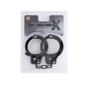 Чёрные наручники из листового металла BONDX METAL CUFFS BLACK - Dream Toys - купить с доставкой в Реутове