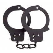 Чёрные наручники из листового металла BONDX METAL CUFFS BLACK - Dream Toys - купить с доставкой в Реутове