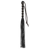 Чёрная мини-плеть из резины Rubber Mini Whip - 22 см. - Blush Novelties - купить с доставкой в Реутове