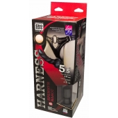 Пояс харнесс премиум класса WOMAN SIMPLEX(S) с 3 черными насадками - LOVETOY (А-Полимер) - купить с доставкой в Реутове