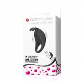 Чёрное эрекционное кольцо с вибрацией Rabbit Vibrator - Baile - в Реутове купить с доставкой