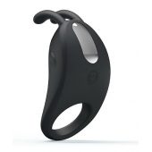 Чёрное эрекционное кольцо с вибрацией Rabbit Vibrator - Baile - в Реутове купить с доставкой