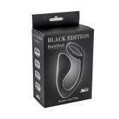 Чёрное эрекционное кольцо с анальной пробкой Button Anal Plug - Lola Games - в Реутове купить с доставкой