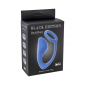 Синее эрекционное кольцо с анальной пробкой Button Anal Plug - Lola Games - в Реутове купить с доставкой