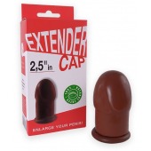 Коричневый латексный удлинитель пениса 2.5 in - Sitabella - в Реутове купить с доставкой
