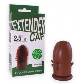 Коричневый латексный удлинитель пениса 2.5 in с шипиками - Sitabella - в Реутове купить с доставкой