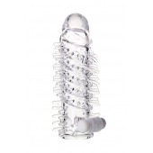 Насадка на пенис TOYFA A-Toys с вибропулей и шипами - 13,4 см. - A-toys - в Реутове купить с доставкой